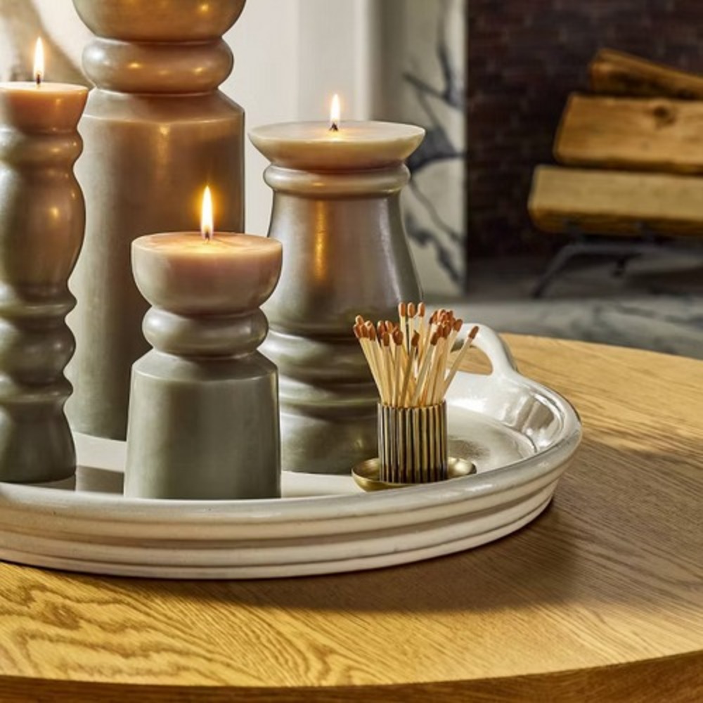Hearth & Hand‎ Magnolia Brass Tone Match Matchstick Holder Striker on Bottom